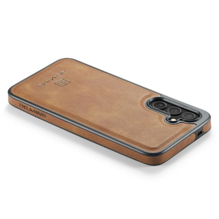 DG.MING - DG.MING Samsung Galaxy S25 FE Mobilskal Anti-Drop Läder Brun