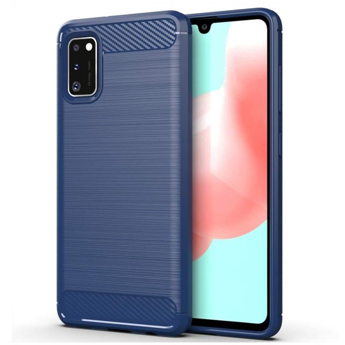 UTGATT1 - Carbon Flexible TPU skal till Samsung Galaxy A41 - Blå
