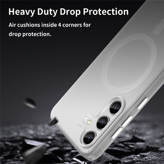 A-One Brand - Galaxy S25 Plus/S24 Plus Mobilskal MagSafe Frost - Vit