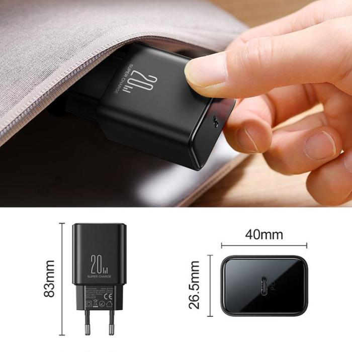 Joyroom - Joyroom PD Väggladdare 20W USB-C - Svart