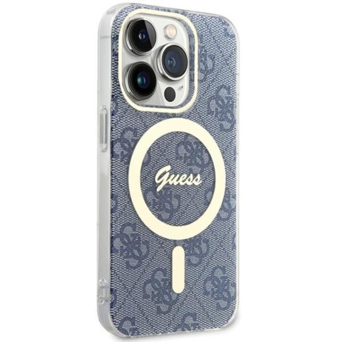 Guess - Guess iPhone 15/14/13 Mobilskal Magsafe IML - Blå