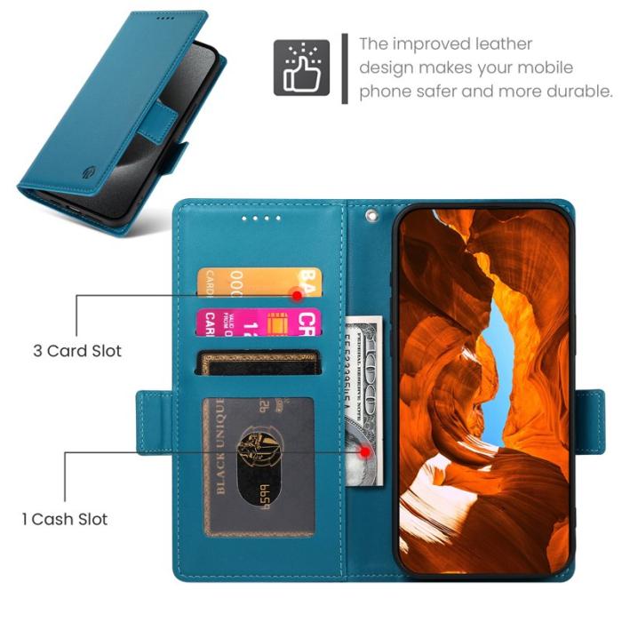 OEM - Samsung Galaxy S26 Fodral PU Läder Plånboksfodral - Blå