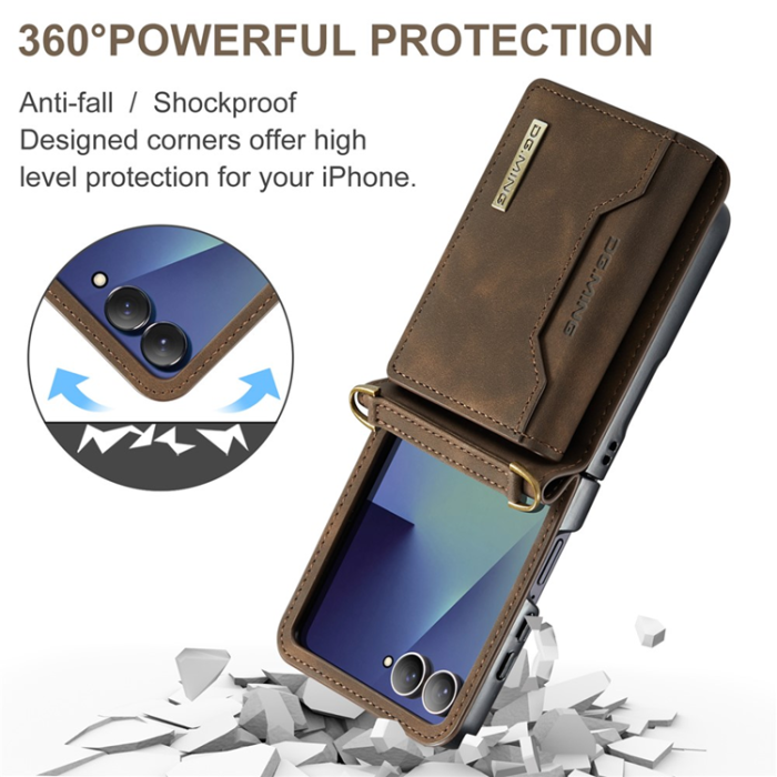 DG.MING - DG.MING Galaxy Z Flip 7 Mobilskal Detachable M2 - Kaffe