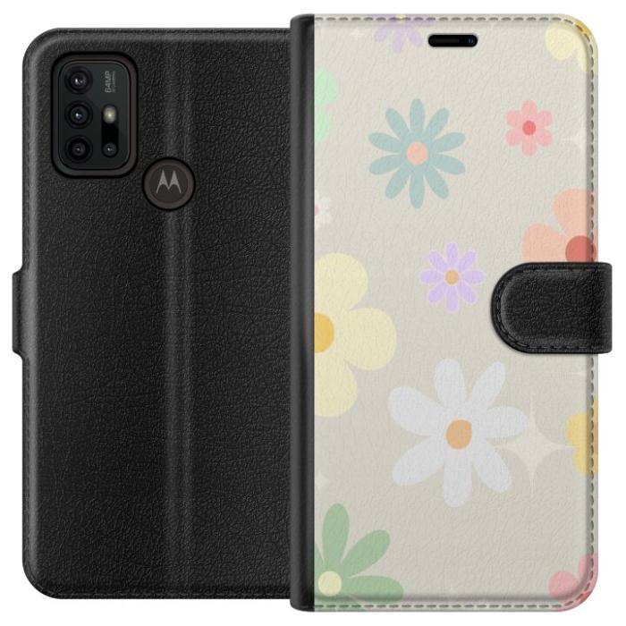 iSecrets - Plånboksfodral till Motorola Moto G30 med fejdande blommor