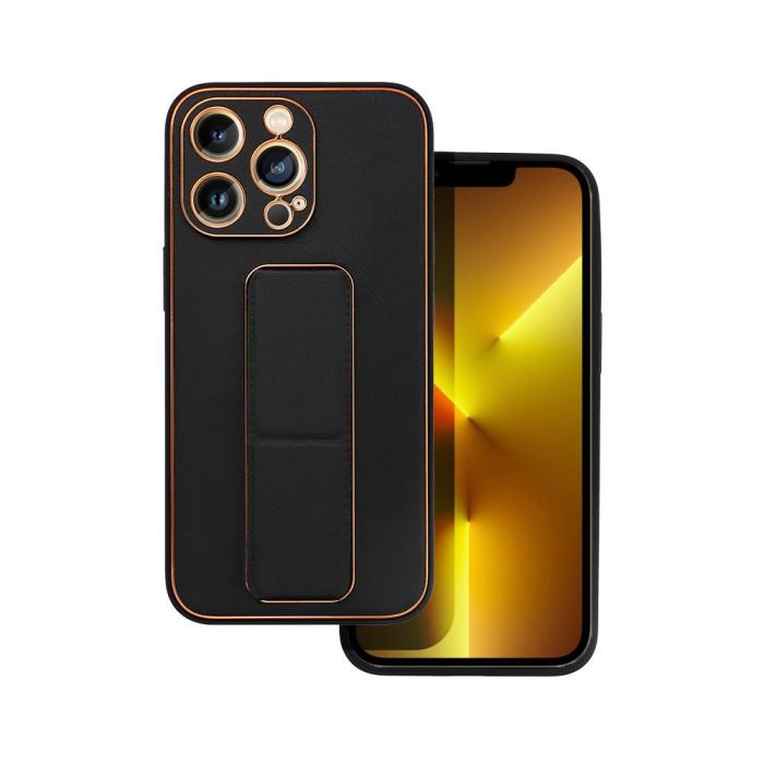 UTGATT1 - Forcell iPhone 14 Pro Max Skal Läder Kickstand Svart