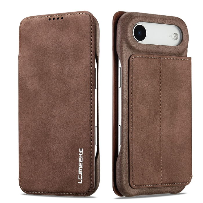 LC.imeeke - LC.IMEEKE iPhone Air Mobilfodral Korthållare Stativ - Coffee