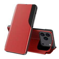 Amorus - Amorus iPhone 17 Pro Mobilskal Folio Flip Stativ - Röd