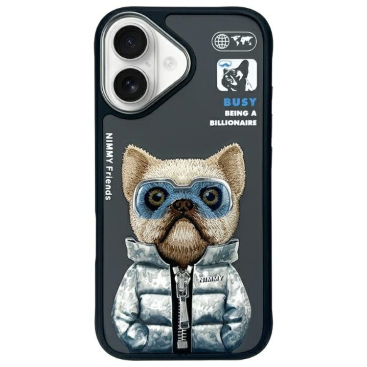 Nimmy iPhone 16 Mobilskal Cool & Cute 2.0 Dog - Svart | 2353 | AlltMobil