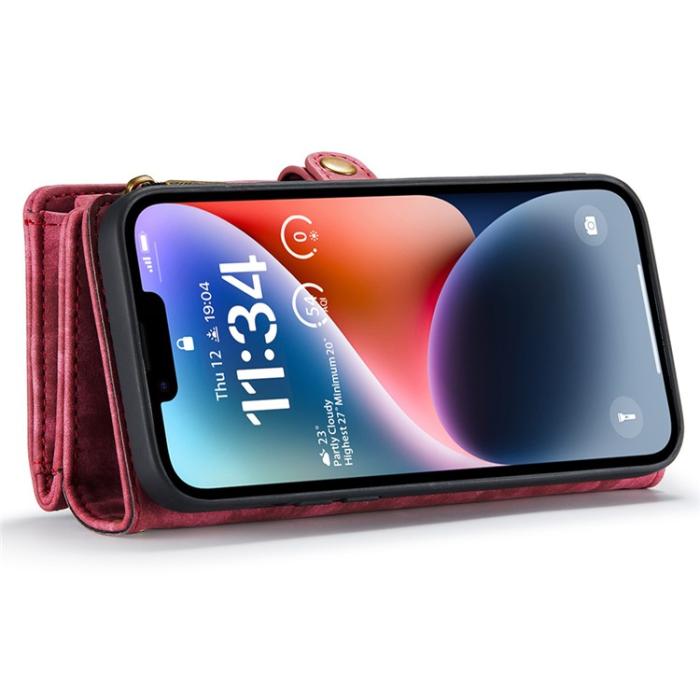 Caseme - CASEME iPhone 15 Pro Plånboksfodral 008 Detachable - Röd