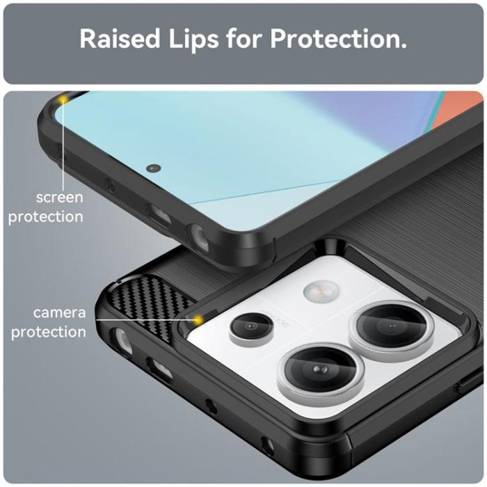 OEM - Xiaomi Redmi Note 13 Pro 5G Mobilskal Carbon - Svart