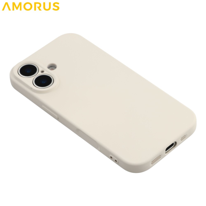 Amorus - AMORUS iPhone 17 Mobilskal Precise Cutouts TPU Fiber - Vit