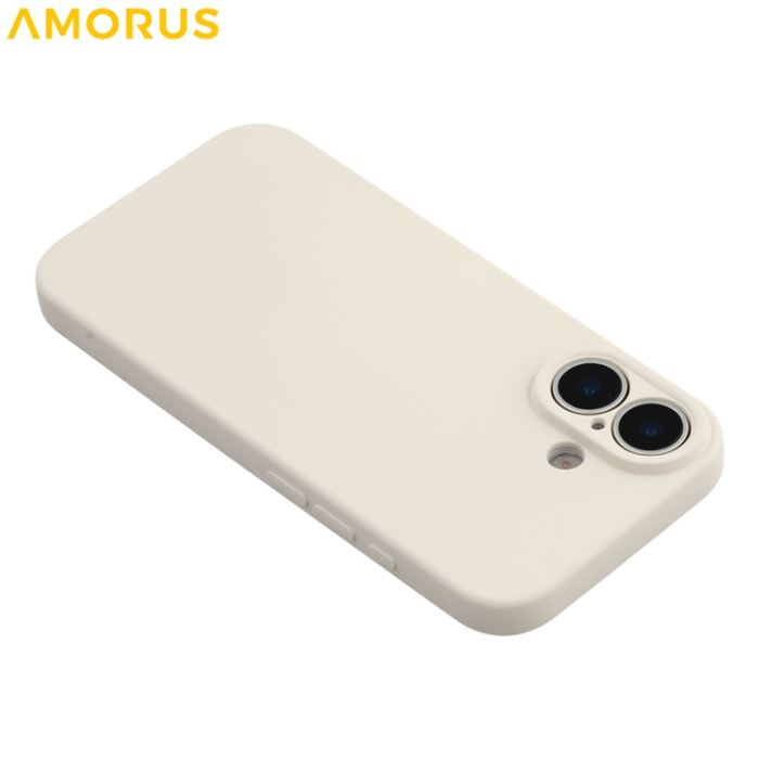 Amorus - AMORUS iPhone 17 Mobilskal Precise Cutouts TPU Fiber - Vit