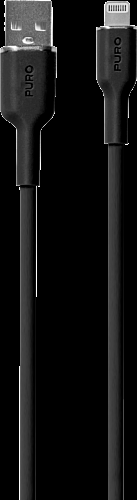 Puro USB-A till Lightning Kabel Icon Soft - Svart | 3541 | AlltMobil