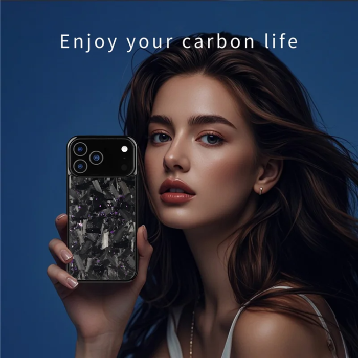 A-One Brand - iPhone 17 Pro Max Mobilskal MagSafe Aramid Fiber Large Texture - Röd