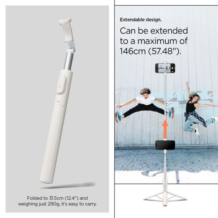 Spigen - Spigen Selfiestick Tripod Bluetooth S541W - Vit