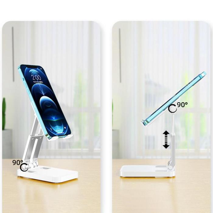 OEM - Universal Foldable Stativ För Mobil och Surfplattor K15 - Vit
