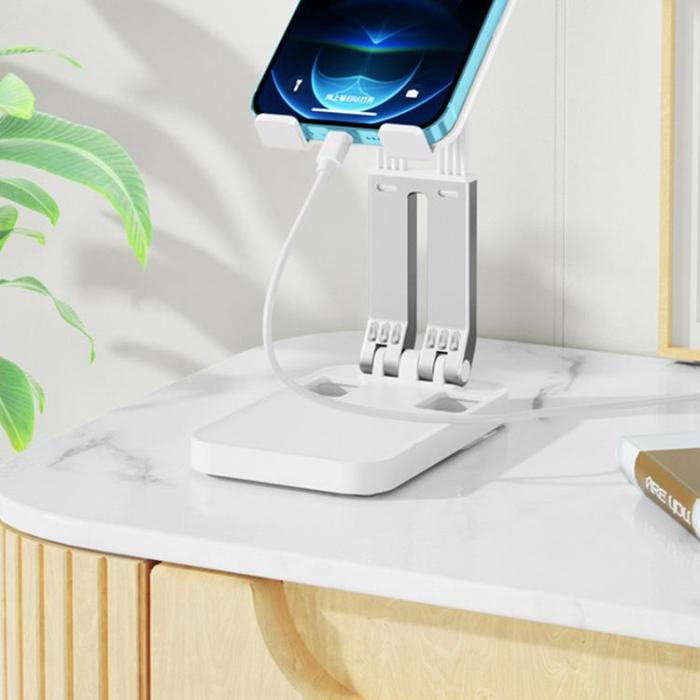 OEM - Universal Foldable Stativ För Mobil och Surfplattor K15 - Vit