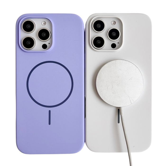 A-One Brand - iPhone 16 Pro Max Mobilskal MagSafe Silikon - Ljuslila