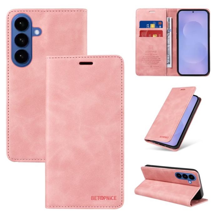 BETOPNICE - BETOPNICE Samsung Galaxy S26 Plus Plånboksfodral Konstläder RFID-Skydd - Rosa