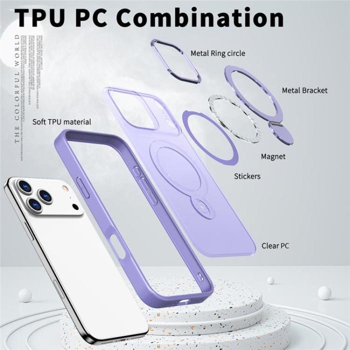 A-One Brand - iPhone 17 Pro Max Mobilskal MagSafe Rotating Kickstand - Lila Lila