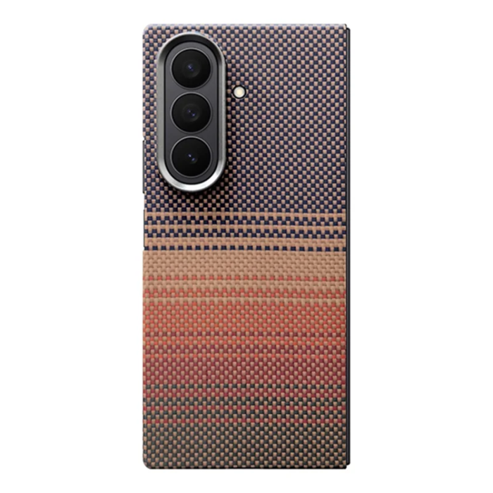 A-One Brand - Galaxy Z Fold 7 5G Mobilskal Magsafe Aramid Fiber - Sunset Gul