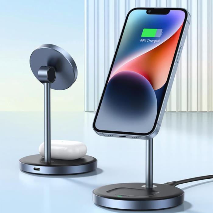 Ugreen - Ugreen 2-in-1 Trådlös Laddare Magsafe Qi - Svart