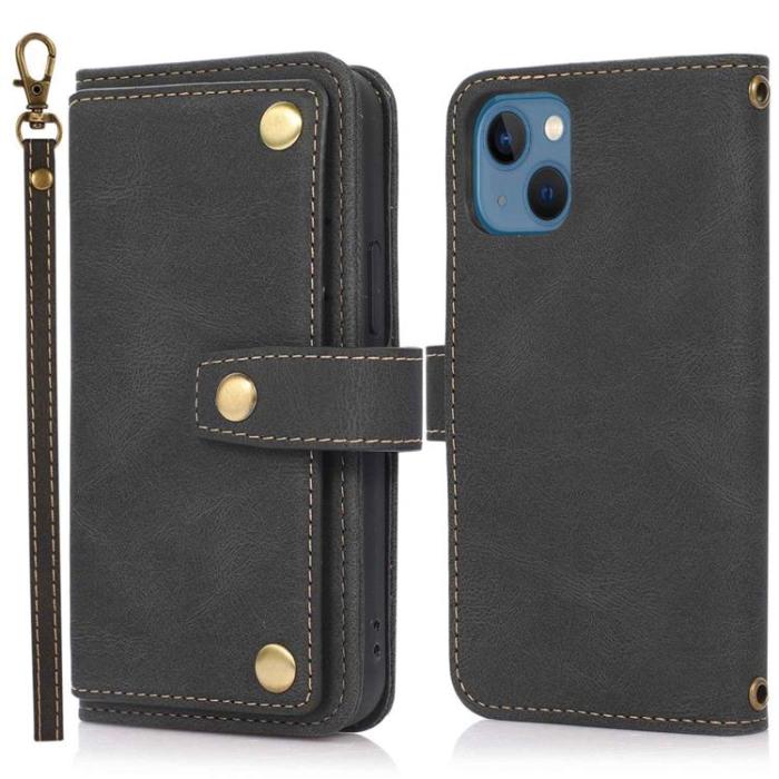 OEM - iPhone 14 Plus Plånboksfodral Flip - Svart
