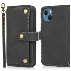 OEM - iPhone 14 Plus Pl&aring;nboksfodral Flip - Svart