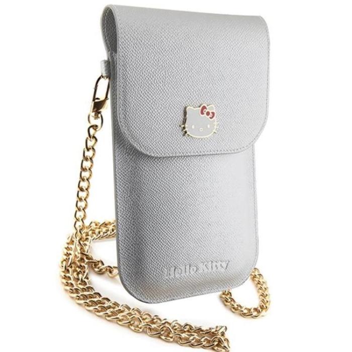 Hello Kitty - Hello Kitty Halsbandsfodral Läder Metal Logo Chain - Silver