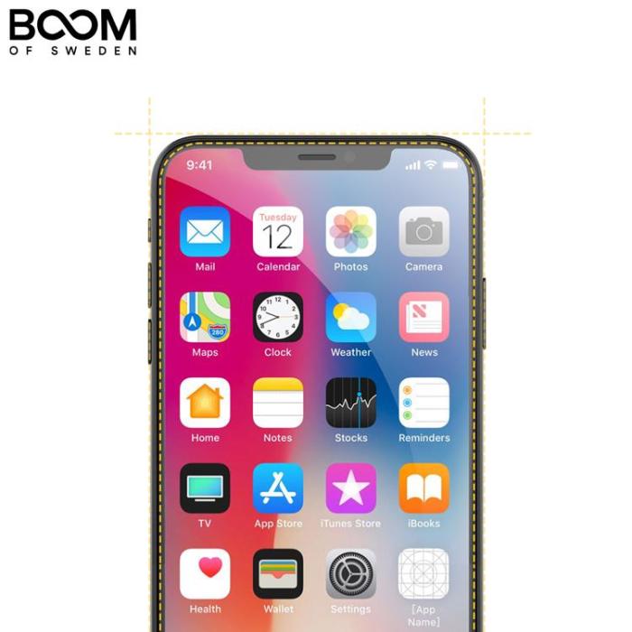 Boom of Sweden - BOOM Curved Härdat Glas Skärmskydd iPhone XS Max