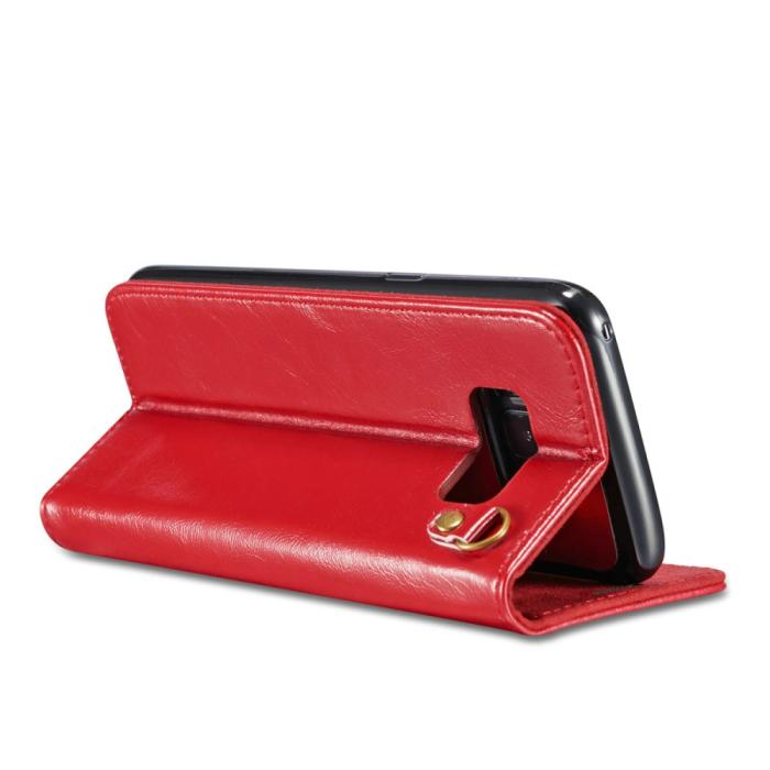 UTGATT5 - DG.MING Plånboksfodral till Samsung Galaxy S8 - Röd