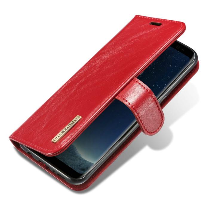 UTGATT5 - DG.MING Plånboksfodral till Samsung Galaxy S8 - Röd