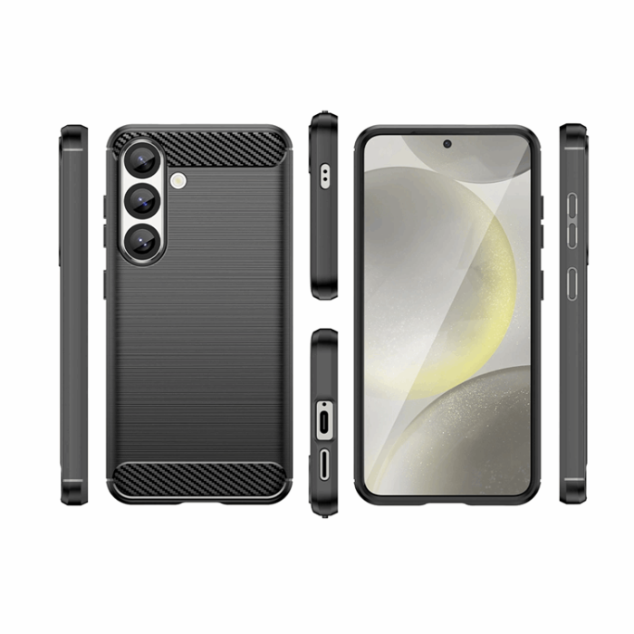 OEM - Galaxy S25 Mobilskal Carbon Flexible - Svart