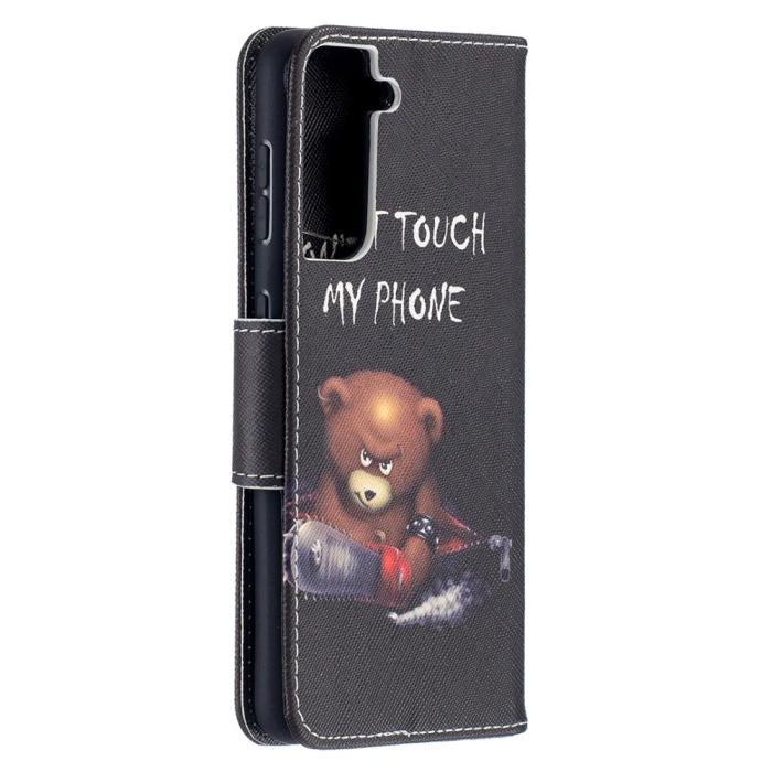OEM - Plånboksfodral till Samsung Galaxy S21 Plus - Don't Touch My Phone