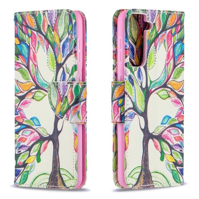 OEM - Plånboksfodral till Samsung Galaxy S21 Plus - Colorful Tree