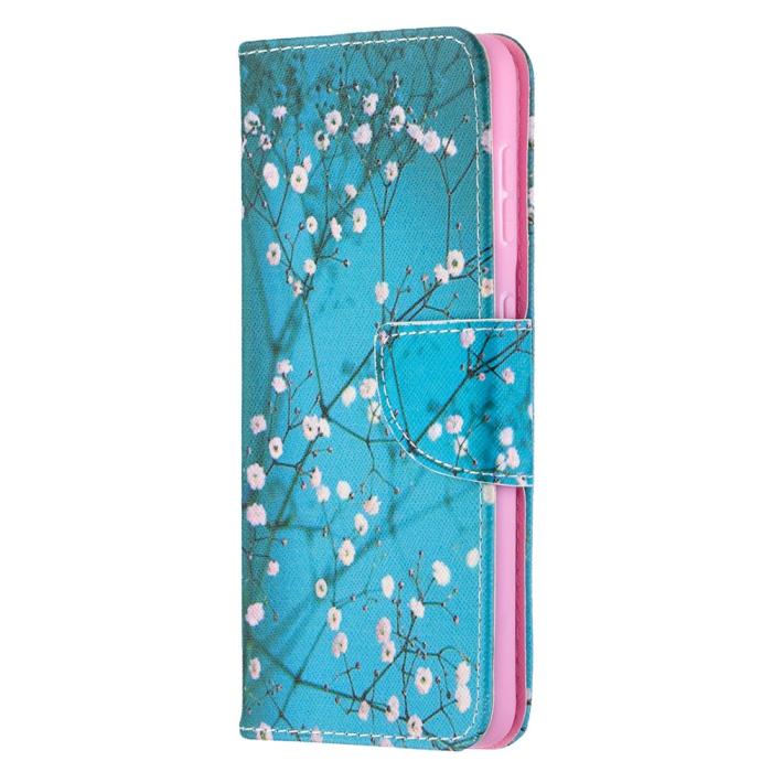 OEM - Plånboksfodral till Samsung Galaxy S21 Ultra - Gröna Blommor