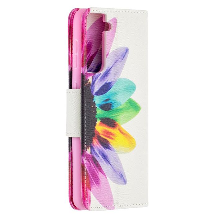 OEM - Plånboksfodral till Samsung Galaxy S21 Ultra - Blomma