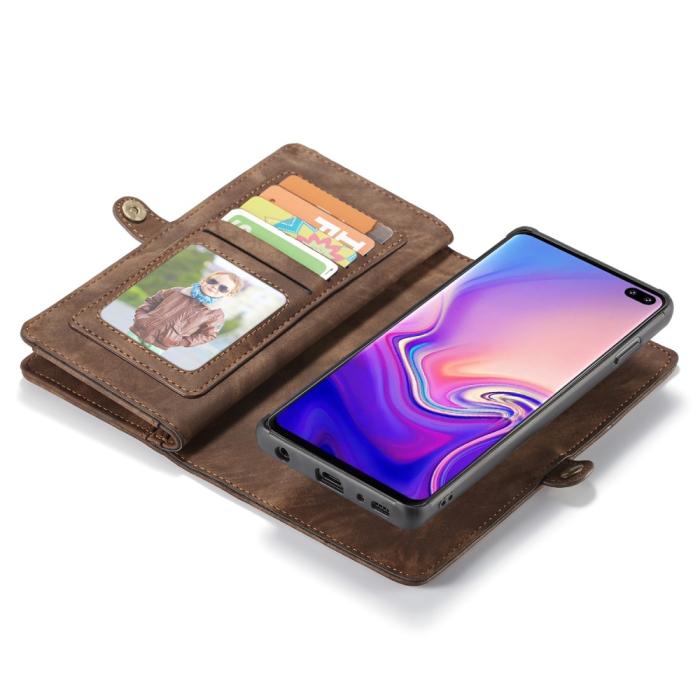 DG.MING - DG.MING Detachable Plånboksfodral till Samsung Galaxy S21 Ultra - Brun