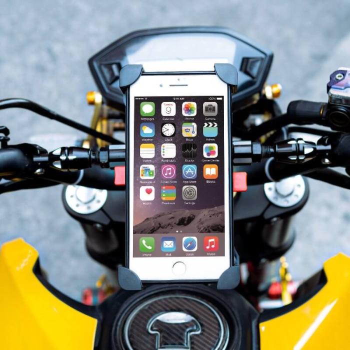 UTGATT4 - Cykel motorcykel handlebar phone 360 hållare Svart