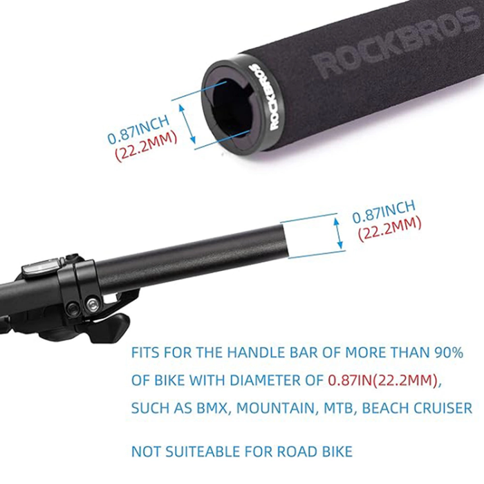 Rockbros - Rockbros Bicycle Greppar Sponge - Svart