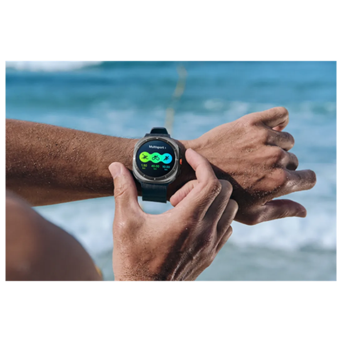Samsung - Samsung Galaxy Watch Ultra Titanium Silver (Grå Rubber Strap)