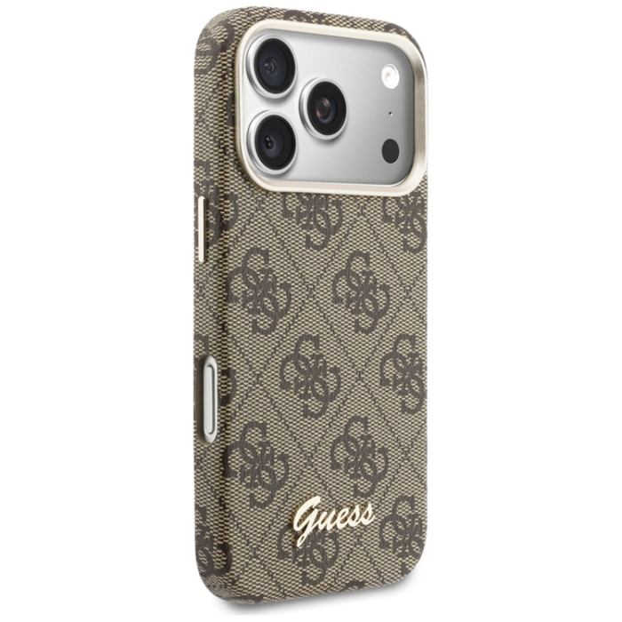 Guess - Guess Mobilskal För iPhone 17 Pro MagSafe 4G Script - Brun