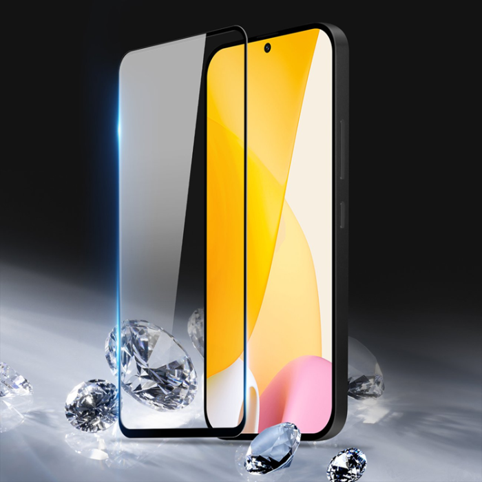 Dux Ducis - Dux Ducis Xiaomi 12 Lite Härdat Glas Skärmskydd 9H Frame 9D - Svart