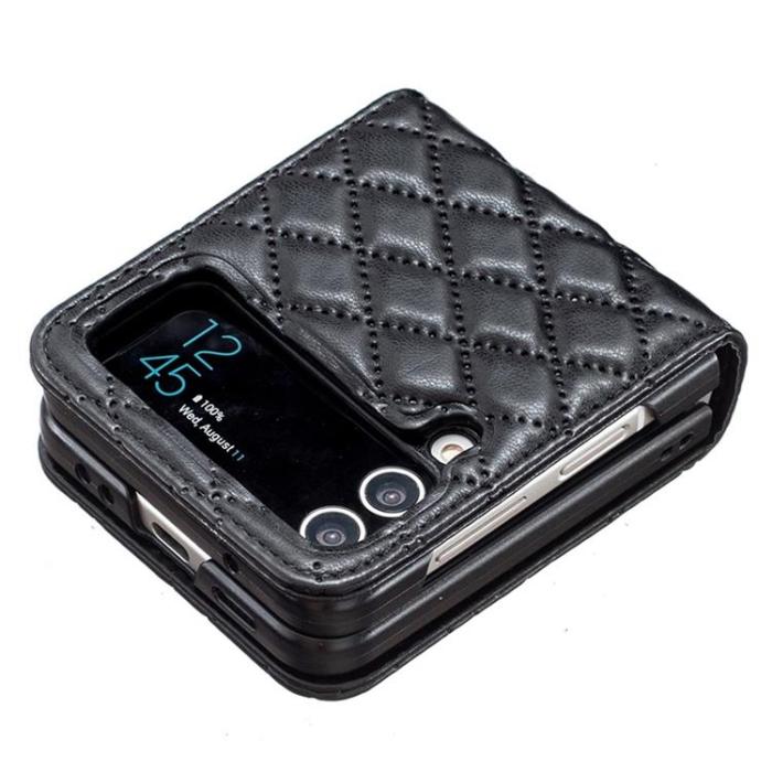 BINFEN COLOR - BINFEN COLOR Galaxy Z Flip 4 Skal Rhombus - Svart