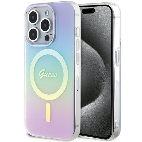 Guess Mobilskal till iPhone 15 Pro Max MagSafe IML Iridescent - Lila