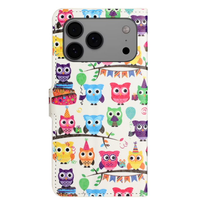 A-One Brand - iPhone 17 Pro Plånboksfodral Pattern Print Läder