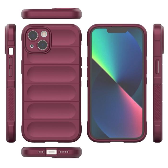 UTGATT1 - iPhone 13 Skal Shockproof Rugged TPU - Vinröd