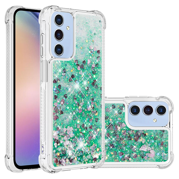 Mobilskal till Galaxy A17/A26 Glitter Quicksand TPU - Grön | 2353 | AlltMobil