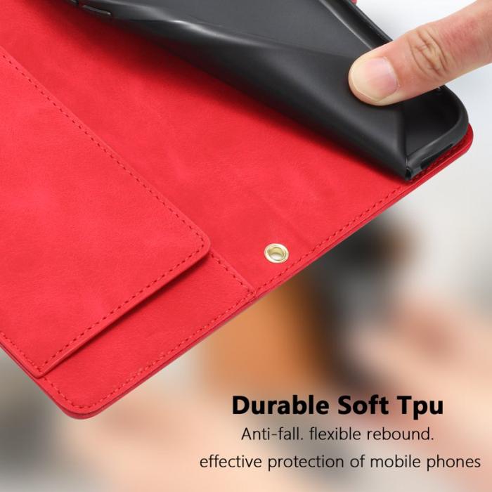 OEM - Tulip Samsung Galaxy A37 Fodral Konstläder - Röd