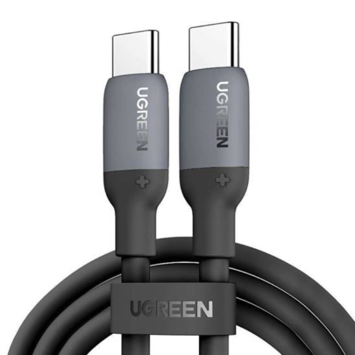 Ugreen - Ugreen USB-C till USB-C kabel Silikon 2m - Svart